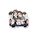 BTS IN A CHIBBI- Premium Vinyl Sticker