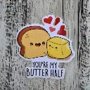 Butter Half- Magnetic sticker
