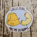  Cheesy Puns..- Magnetic Sticker 