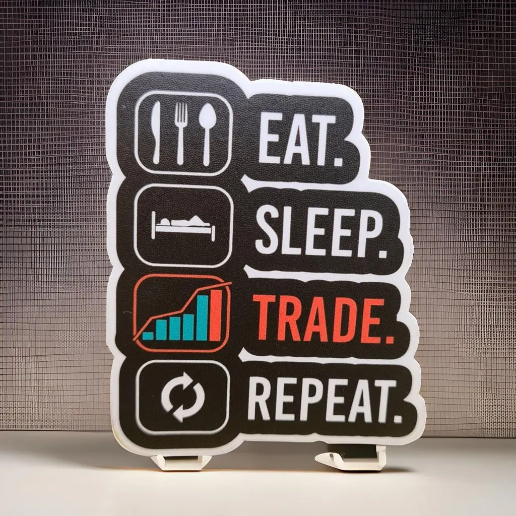 EAT SLEEP TRADE- Magnetic Sticker