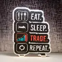 EAT SLEEP TRADE- Magnetic Sticker