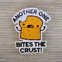 Bites The Crust - Magnetic Sticker 