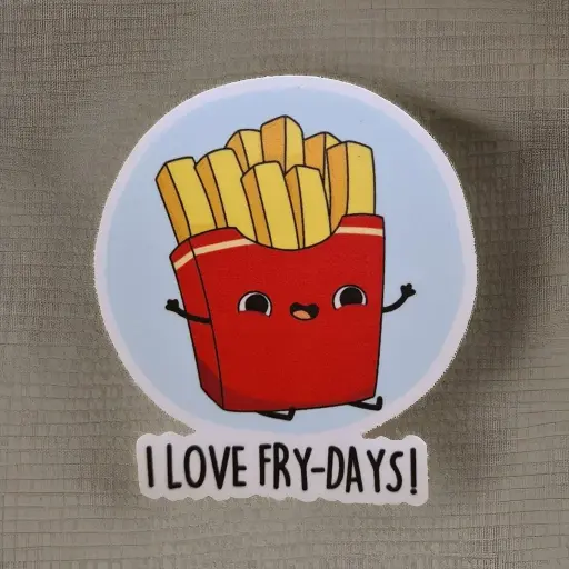[ST_FMS_060]  FRY DAYS- Magnetic Sticker