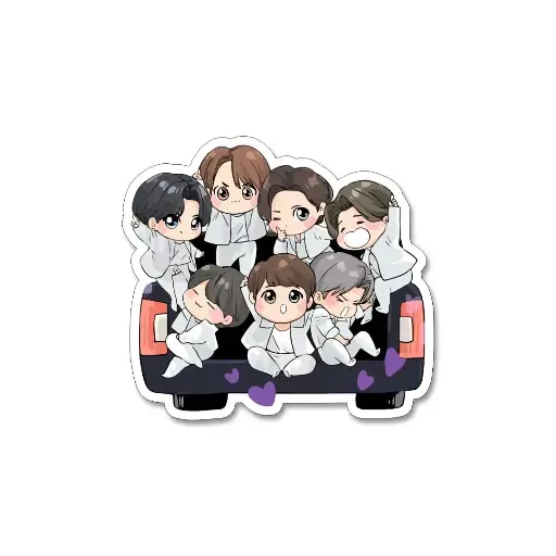 [ST_PVS_008] BTS IN A CHIBBI- Premium Vinyl Sticker