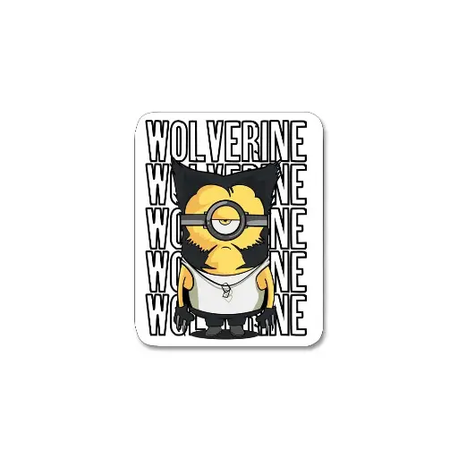 [ST_PVS_035] Minion As Wolverine - Premium Vinyl Sticker