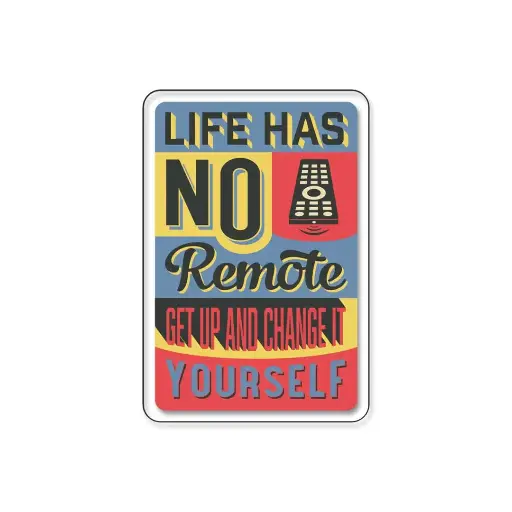 [ST_PVS_032]  Life Has No Remote- Premium Vinyl Sticker