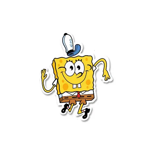 [ST_PVS_052]  Sponge BOB- Premium Vinyl Sticker