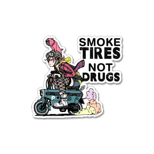[ST_PVS_051] Smoke Tires - Premium Vinyl Sticker