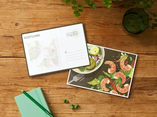 [ST_PC_010] Seafood - Laminated Postcard