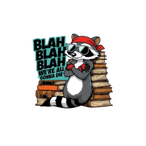 [ST_PVS_067] Blah Blah  - Premium Vinyl Sticker
