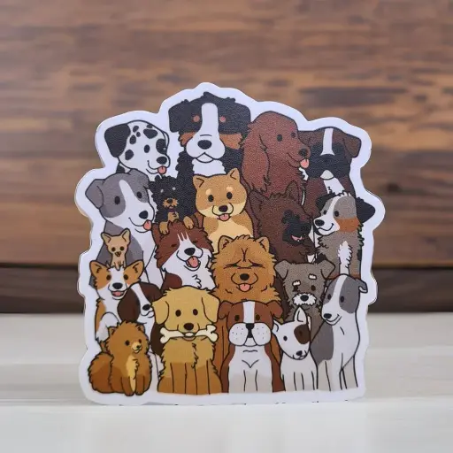 [ST_FMS_014] Doggies - Magnetic sticker 