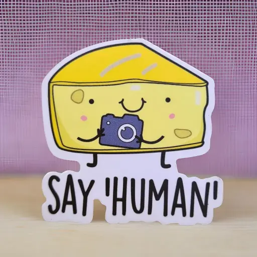 [ST_FMS_023] Say Human...- Magnetic sticker 