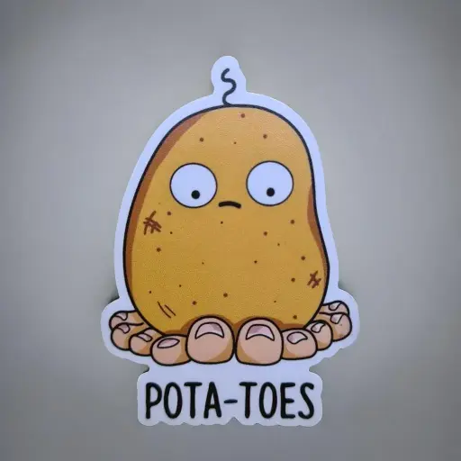 [ST_FMS_021] POTA TOES - Magnetic sticker 