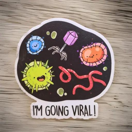 [ST_FMS_027]  I am Going Viral- Magnetic Sticker 
