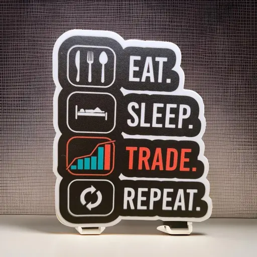 [ST_FMS_045] EAT SLEEP TRADE- Magnetic Sticker