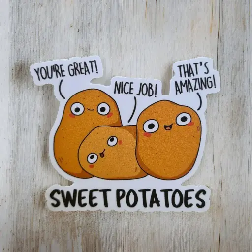 [ST_FMS_053] SWEET POTATOES - Magnetic Sticker