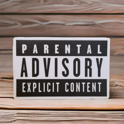 [ST_FMS_052] Parental Advisory - Magnetic Sticker