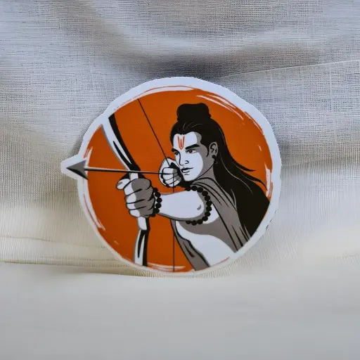 [ST_FMS_062]  LORD RAMA- Magnetic Sticker 